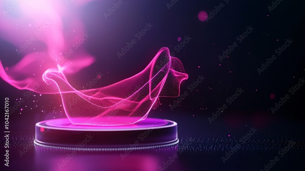Aufkleber dynamic virtual holographic display with ethereal glow - sci-fi aesthetics featuring vivid holograms