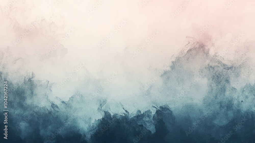 Poster a soft watercolor border design with blended hues and subtle textures for a calming effect.