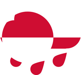 Greenland flag on Rain Drops Icon
