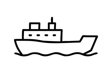 Ship Vector Illustration on White Background for Creative Projects