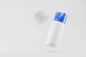 can of air freshener mockup on white background. 3d rendering