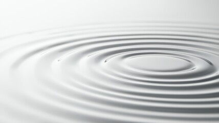 Rippling water surface with concentric circles, white isolate background.