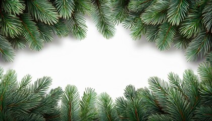 christmas frame with fir branches