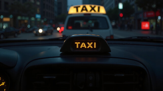 Modern taxi fleet showcasing professional transportation services