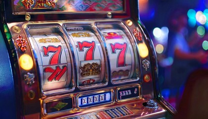 대박을 상징하는 슬롯머신의 릴이 회전하고있다