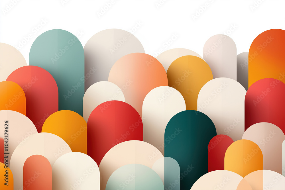 Aufkleber abstract colorful shapes layered together creating a vibrant background design