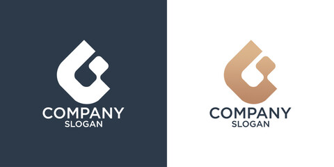 collection of initials letter g abstract monogram logo design vector