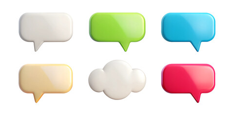 3d speech bubbles