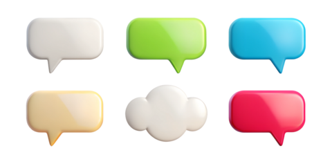 3d speech bubbles