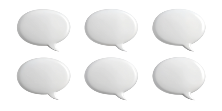 3d speech bubbles