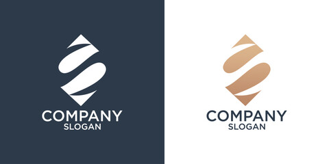 collection of initial letter s abstract monogram logo design vector