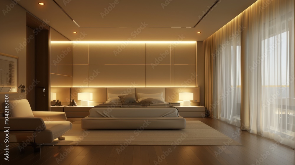 Wall mural Luxury Bedroom Interior Design