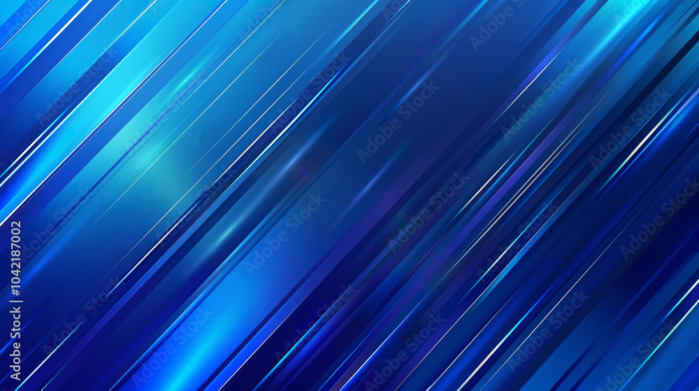 Poster bright, vivid blue hues transition smoothly with diagonal lines, creating an energetic background th