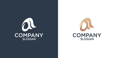 collection of initial letter A abstract monogram logo design vector