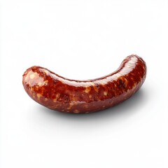Raw Sausage on White Background