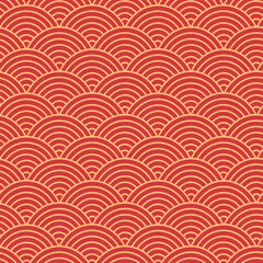 Vector graphic seamless red and yellow abstract pattern Wrapping design