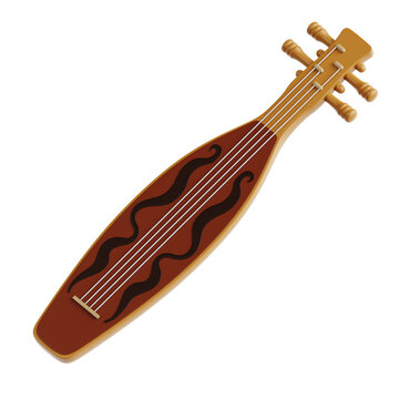 Intricately Woven Sape Traditional String Instrument