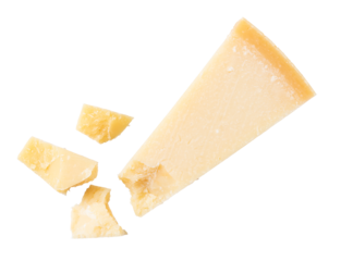 Parmesan cheese isolated. png file