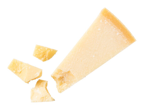 Parmesan cheese isolated. png file