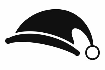 Silhouette of Christmas hat, Santa Claus hat vector