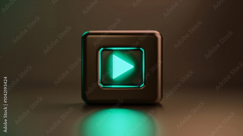 Wall mural intro play button