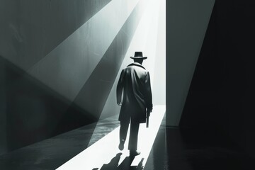 Old-fashioned spy gadget on a table, vintage camera and hidden recorder