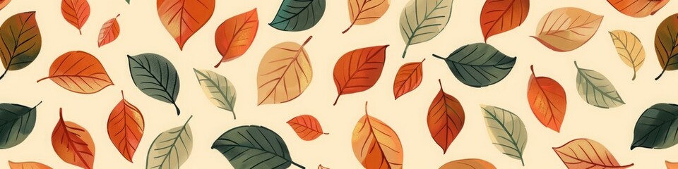 Obraz premium autumn leaves background illustration.