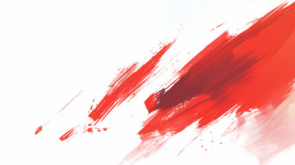 Vibrant red brush stroke on white background. Brush Stroke Texture. Illustration