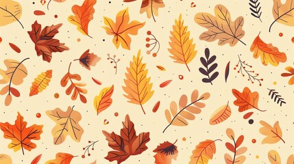 autumn leaves background illustration.