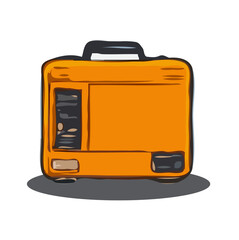 Flat Design of mechanic bag on the white background