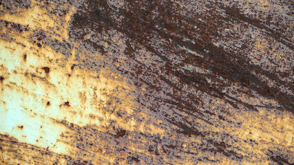 old iron sheet. Old cracked paint. Rusty metal surface. Rusty steel. vintage style. rusty iron. for background and text. close-up. oxidation, destruction.