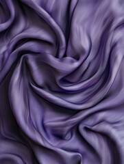 Close-up of luxurious purple silk fabric with elegant flowing texture and smooth appearance.