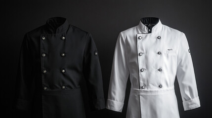 Black and White Chef Jackets  Culinary Uniform  Restaurant Wear