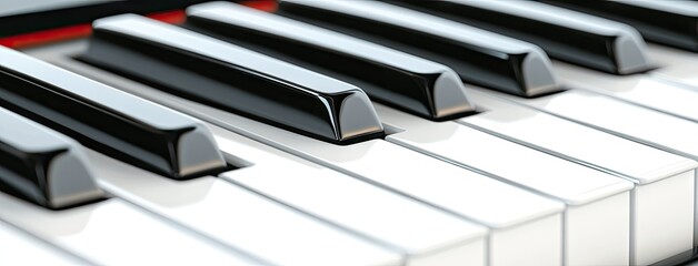 Explore the sleek design of a digital keyboard with a minimalistic style featuring white keys and striking red lights, perfect for creative sessions