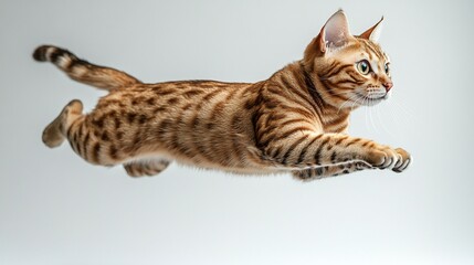 Playful Bengal Cat in Action