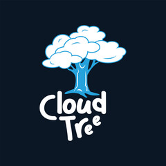 Two object could tree logo design