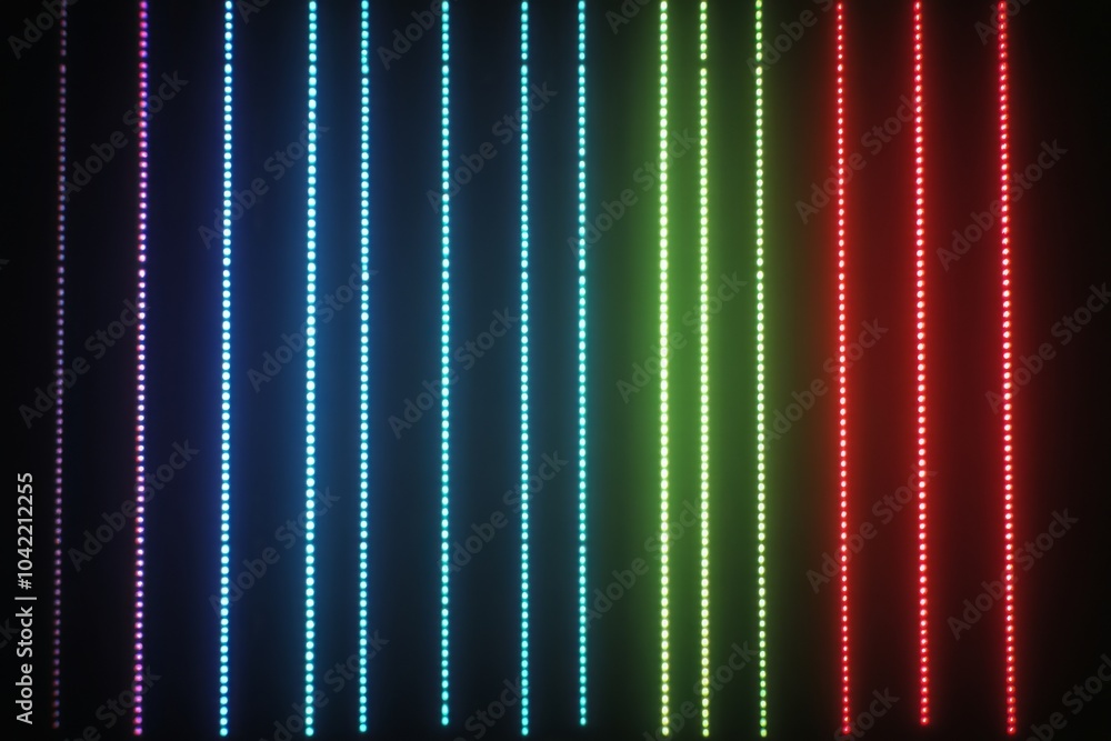Poster vibrant sound wave representation showing diverse frequencies and amplitudes dynamically