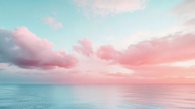 Minimalist pink sky