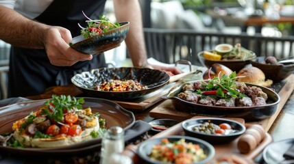 Obraz premium Delicious Food and Chef's Presentation