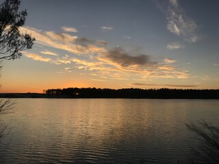 Vibrant Sunset with Warm Orange Glow