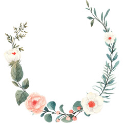 Watercolor Brench Wedding Branch Frame Rustic Floral