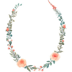 Watercolor Brench Wedding Branch Frame Rustic Floral