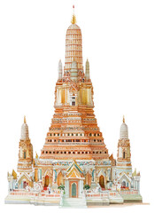 Obraz premium PNG Wat Arun temple architecture illustration watercolor.
