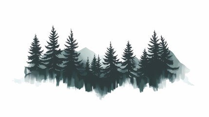 Fototapeta premium Fog-covered autumn mountain peaks, surrounded by vibrant fall colors and misty valleys, ideal for capturing the beauty of nature in stock images.