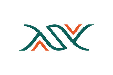 AV Abstract Letter logo creative design template