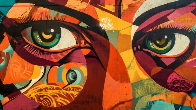 NEW YORK - JUNE 6, 2015: Mural art at East Williamsburg in Brooklyn.Outdoor art gallery known as the Bushwick Collective has most diverse collection of street art in Brooklyn 