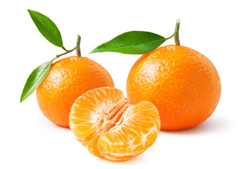Tangerine isolated on white background