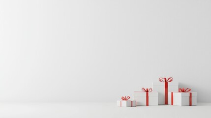 Cyber Monday Digital Illustration on White Background with Subtle Accents for Text Overlay