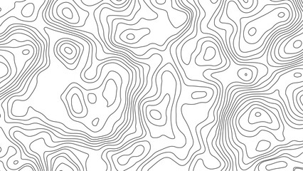 Fototapeta premium Topographic map. Geographic mountain relief. Abstract lines background. Contour maps. Vector illustration, Modern design with White background with topographic wavy pattern