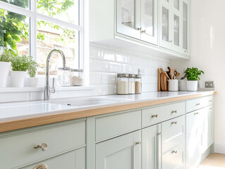 Fototapeta premium Teal kitchen extension